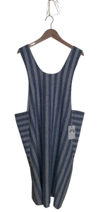The Tabard: Blue Striped Linen Cotton