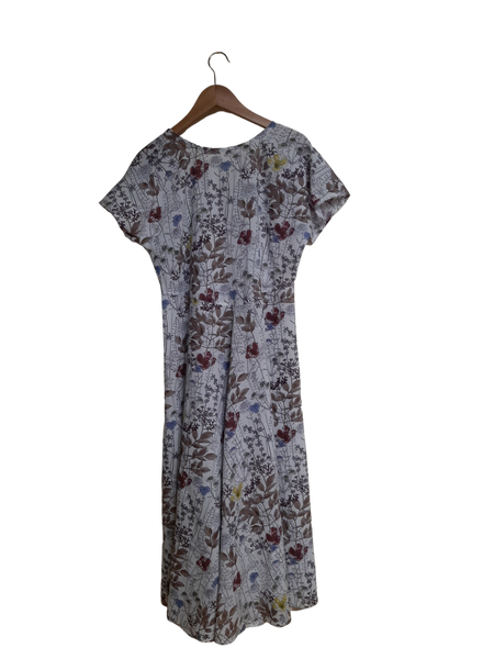 The Maxi I Cap Sleeve Dress: Wildflowers on White Sizes S-M-L