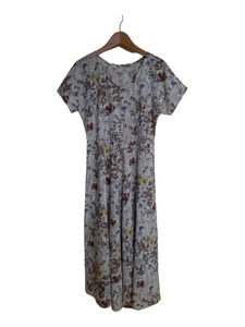 The Maxi I Cap Sleeve Dress: Wildflowers on White Sizes S-M-L